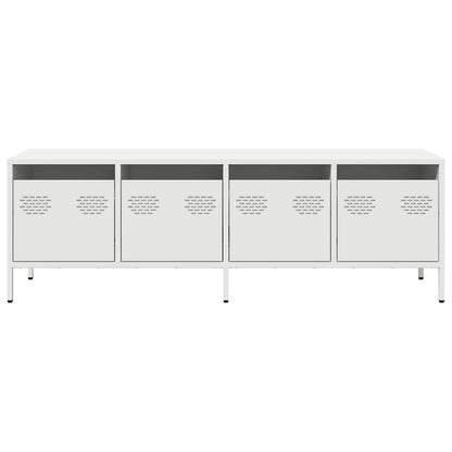 TV-Schrank Weiß 135x39x43,5 cm Kaltgewalzter Stahl