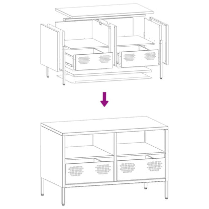 TV-Schrank Olivgrün 68x39x43,5 cm Kaltgewalzter Stahl