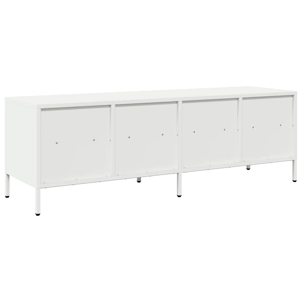 TV-Schrank Weiß 135x39x43,5 cm Kaltgewalzter Stahl