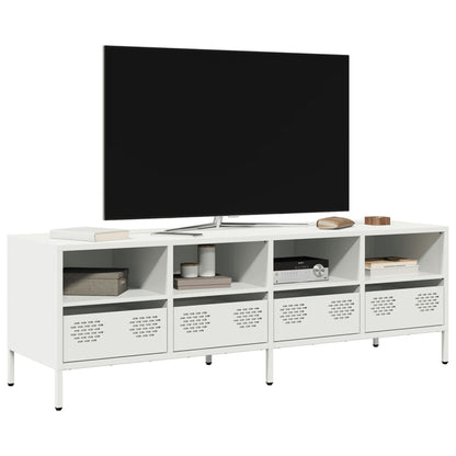 TV-Schrank Weiß 135x39x43,5 cm Kaltgewalzter Stahl