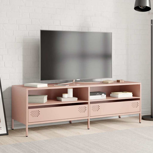 TV-Schrank Rosa 135x39x43,5 cm Kaltgewalzter Stahl