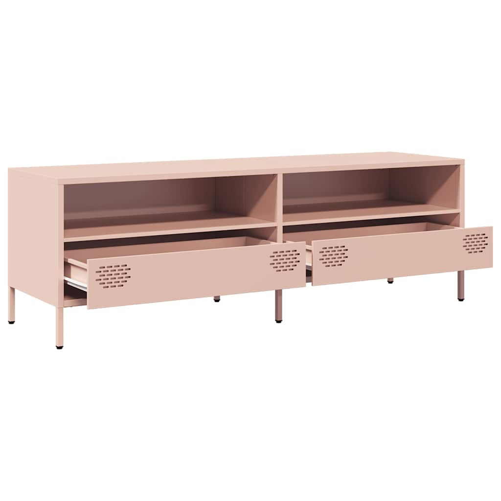 TV-Schrank Rosa 135x39x43,5 cm Kaltgewalzter Stahl