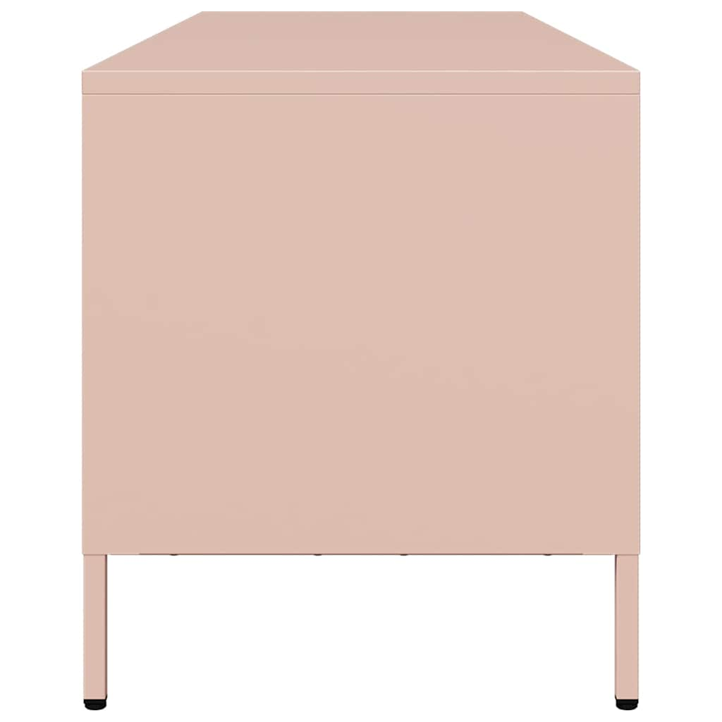 TV-Schrank Rosa 135x39x43,5 cm Kaltgewalzter Stahl