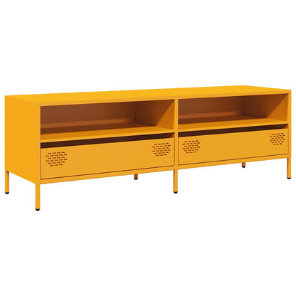 TV-Schrank Senfgelb 135x39x43,5 cm Kaltgewalzter Stahl