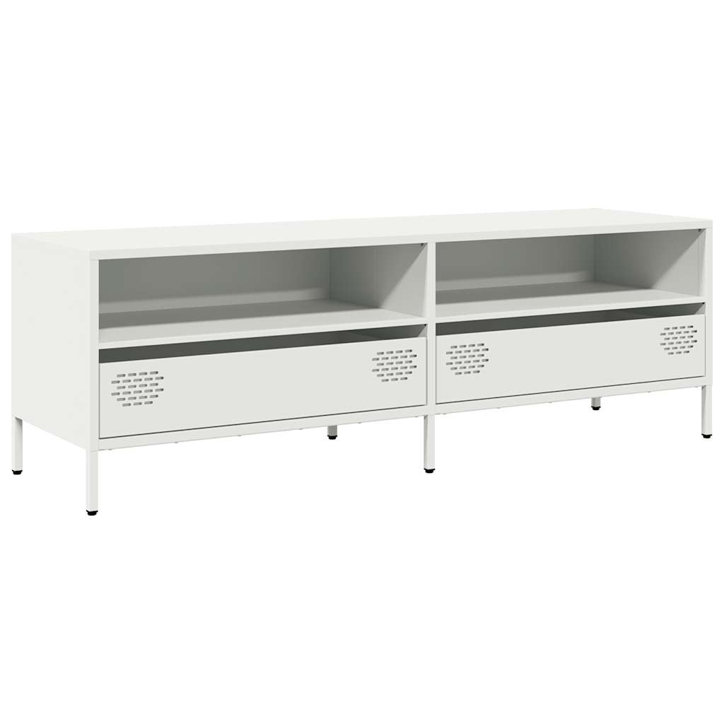 TV-Schrank Weiß 135x39x43,5 cm Kaltgewalzter Stahl