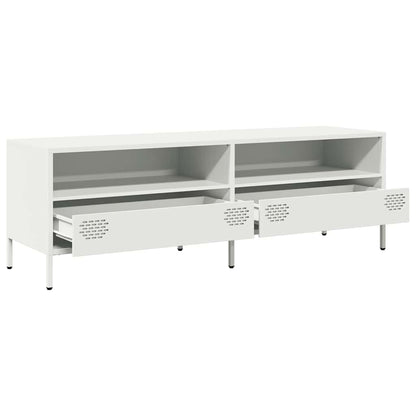 TV-Schrank Weiß 135x39x43,5 cm Kaltgewalzter Stahl