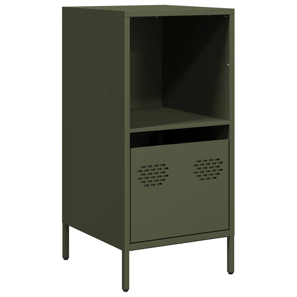 Sideboard Olivgrün 35x39x73,5 cm Kaltgewalzter Stahl