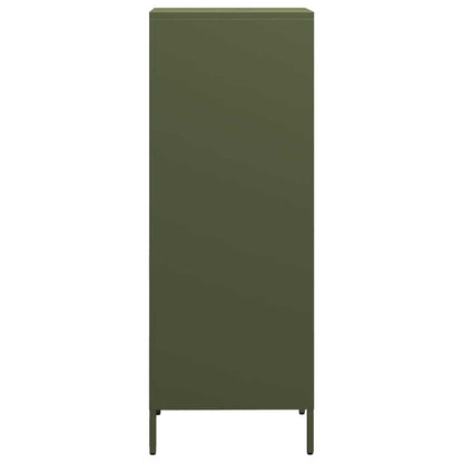 Highboard Olivgrün 35x39x103,5 cm Stahl