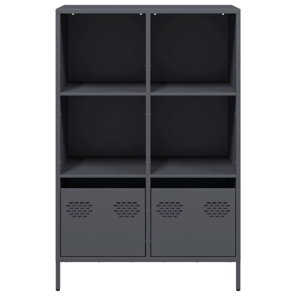 Highboard Anthrazit 68x39x103,5 cm Stahl