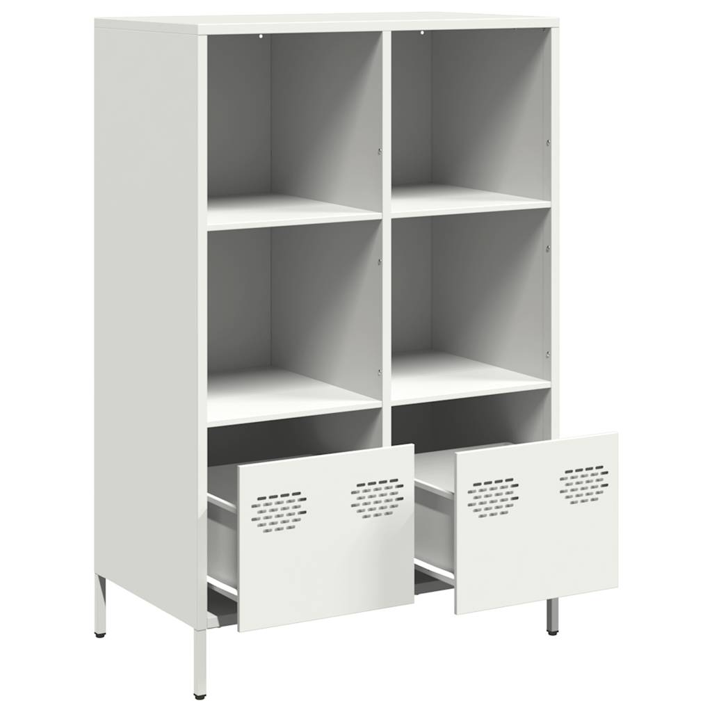 Highboard Weiß 68x39x103,5 cm Stahl