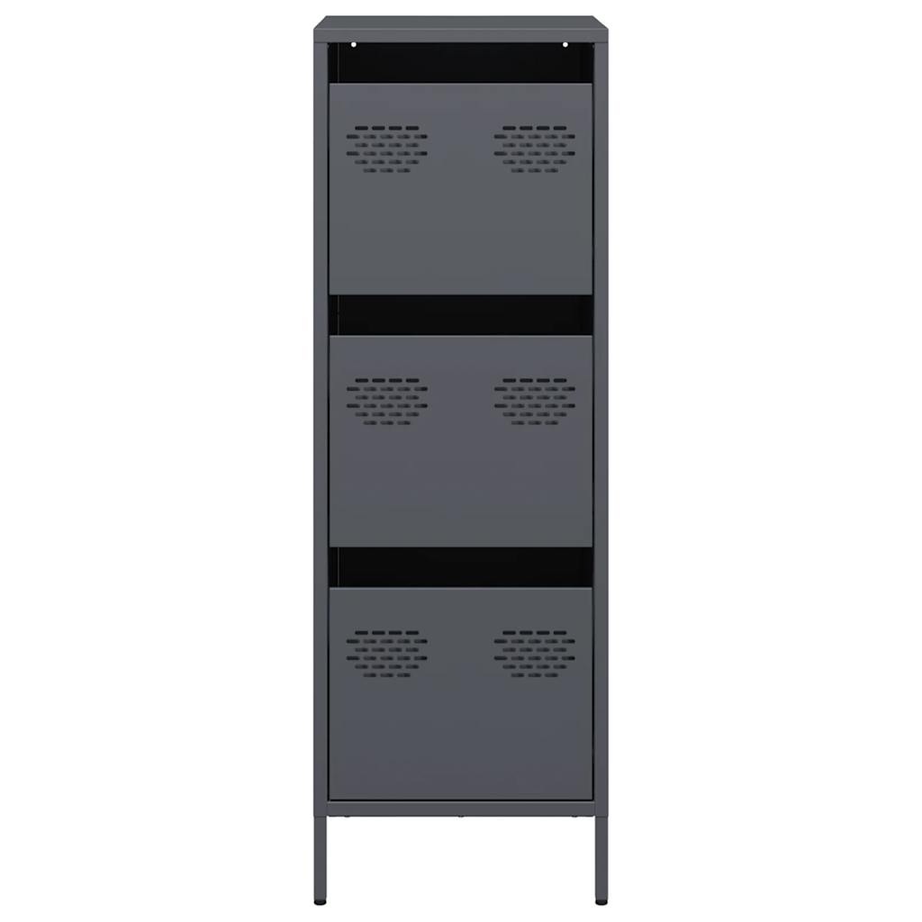 Highboard Anthrazit 39x35x103,5 cm Stahl