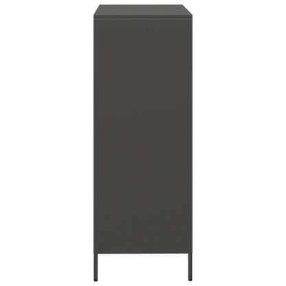 Highboard Schwarz 68x39x103,5 cm Stahl