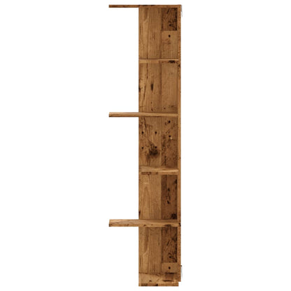 Wand-Eckregal Altholz-Optik 36,5x36,5x140 cm Holzwerkstoff