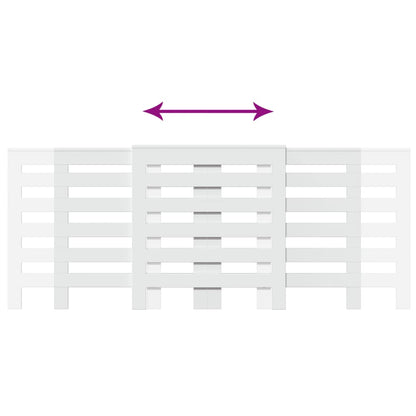 Heizkörperverkleidung Weiß 205x21,5x83,5 cm Holzwerkstoff