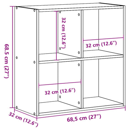 Bücherregal Altholz-Optik 68,5x32x68,5 cm Holzwerkstoff