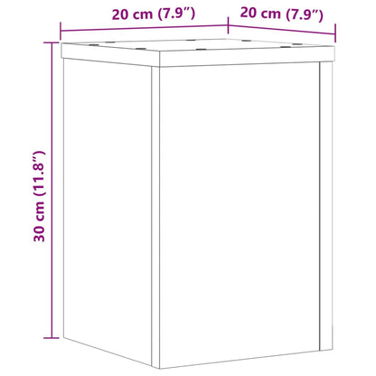 Pflanzenständer 2 Stk. Grau Sonoma 20x20x30 cm Holzwerkstoff