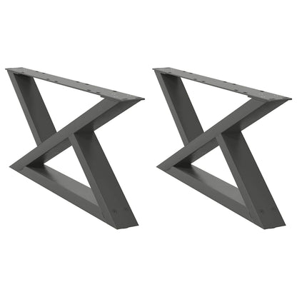 Couchtischbeine 2 Stk. Anthrazit 70x(30-31,3) cm Stahl