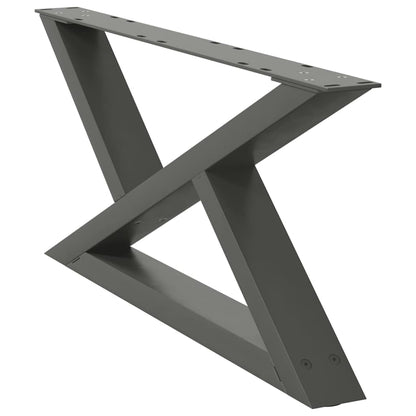 Couchtischbeine 2 Stk. Anthrazit 70x(30-31,3) cm Stahl