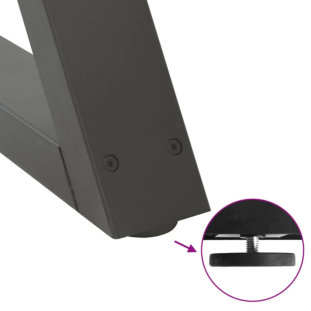 Couchtischbeine 2 Stk. Anthrazit 70x(30-31,3) cm Stahl