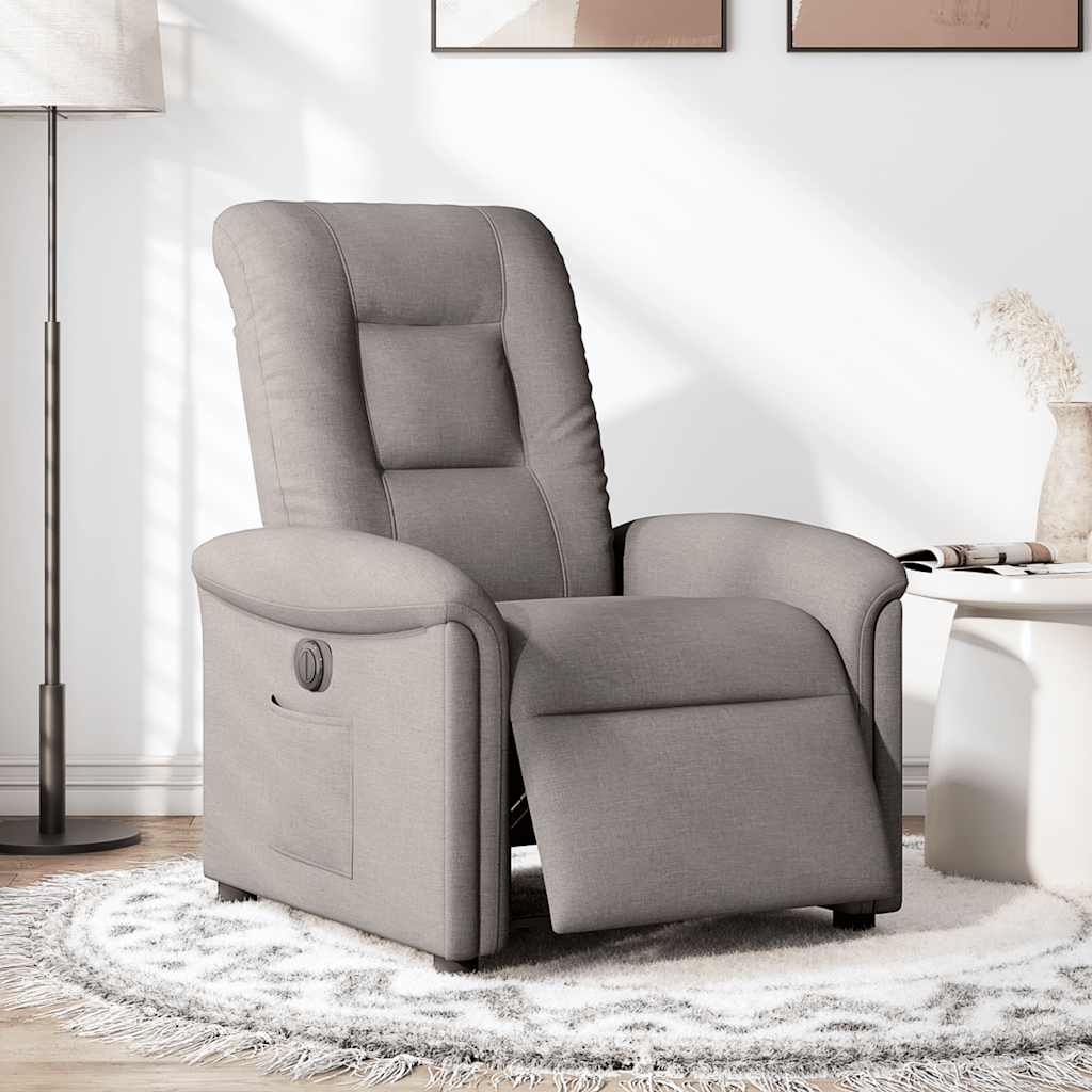 Relaxsessel Elektrisch Taupe Stoff