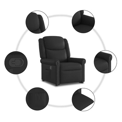 Stehsessel Glänzendes schwarzes Kunstleder