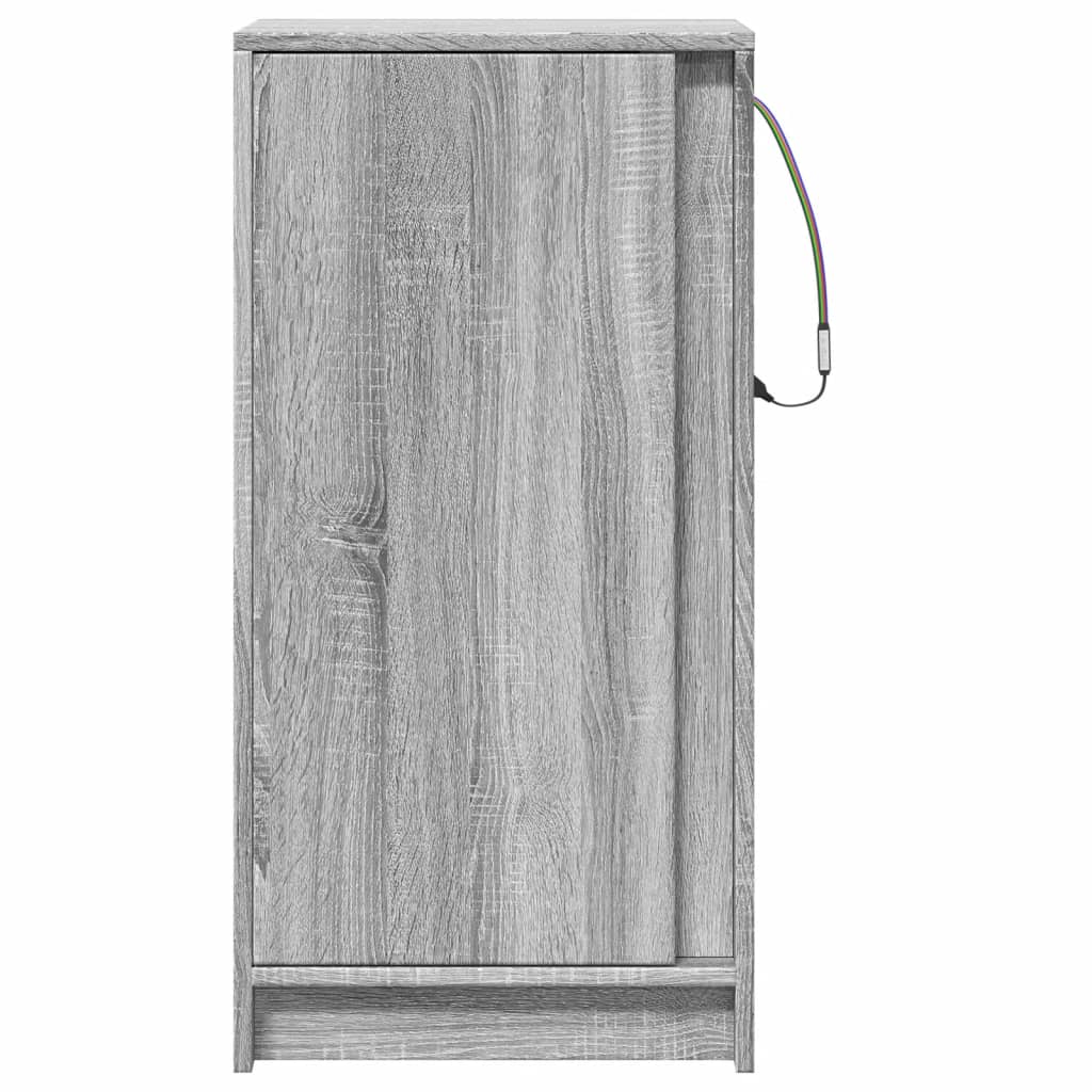 LED-Sideboard Grau Sonoma 42,5x34x85 cm Holzwerkstoff