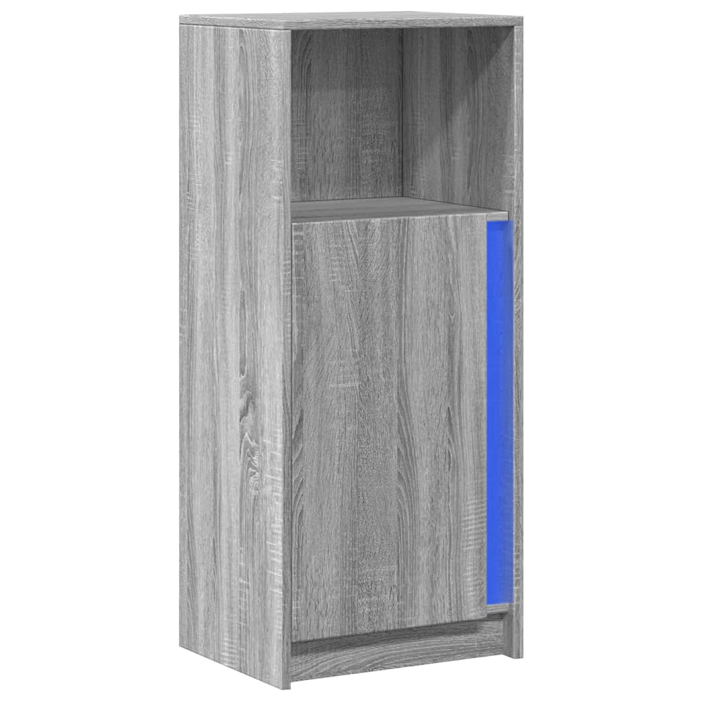 LED-Sideboard Grau Sonoma 42,5x34x100 cm Holzwerkstoff