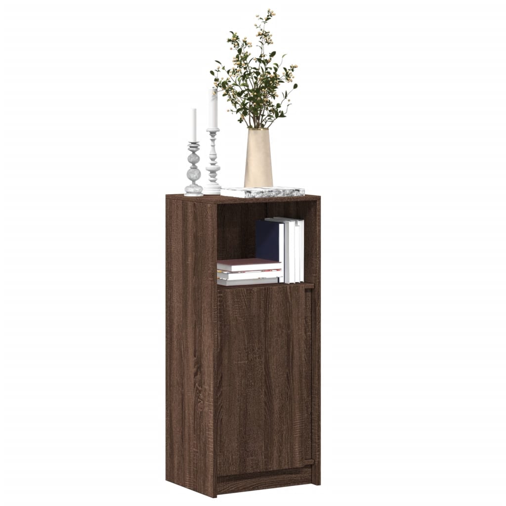 LED-Sideboard Braun Eichen-Optik 42,5x34x100 cm Holzwerkstoff