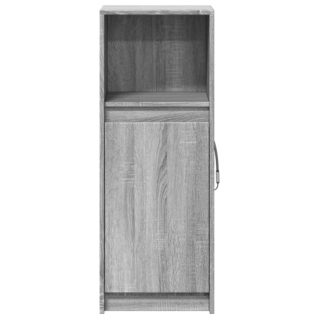 LED-Sideboard Grau Sonoma 38x34x100 cm Holzwerkstoff