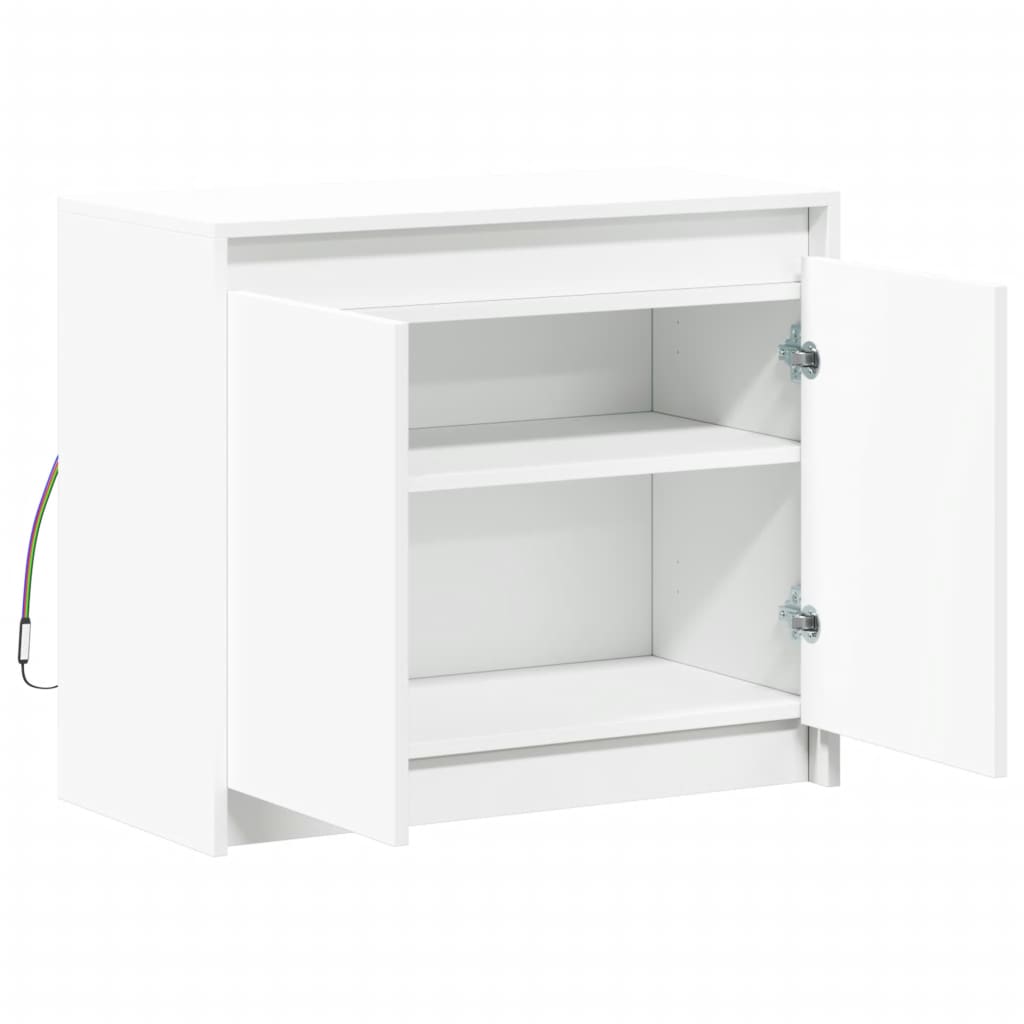 LED-Sideboard Weiß 72x34x61 cm Holzwerkstoff