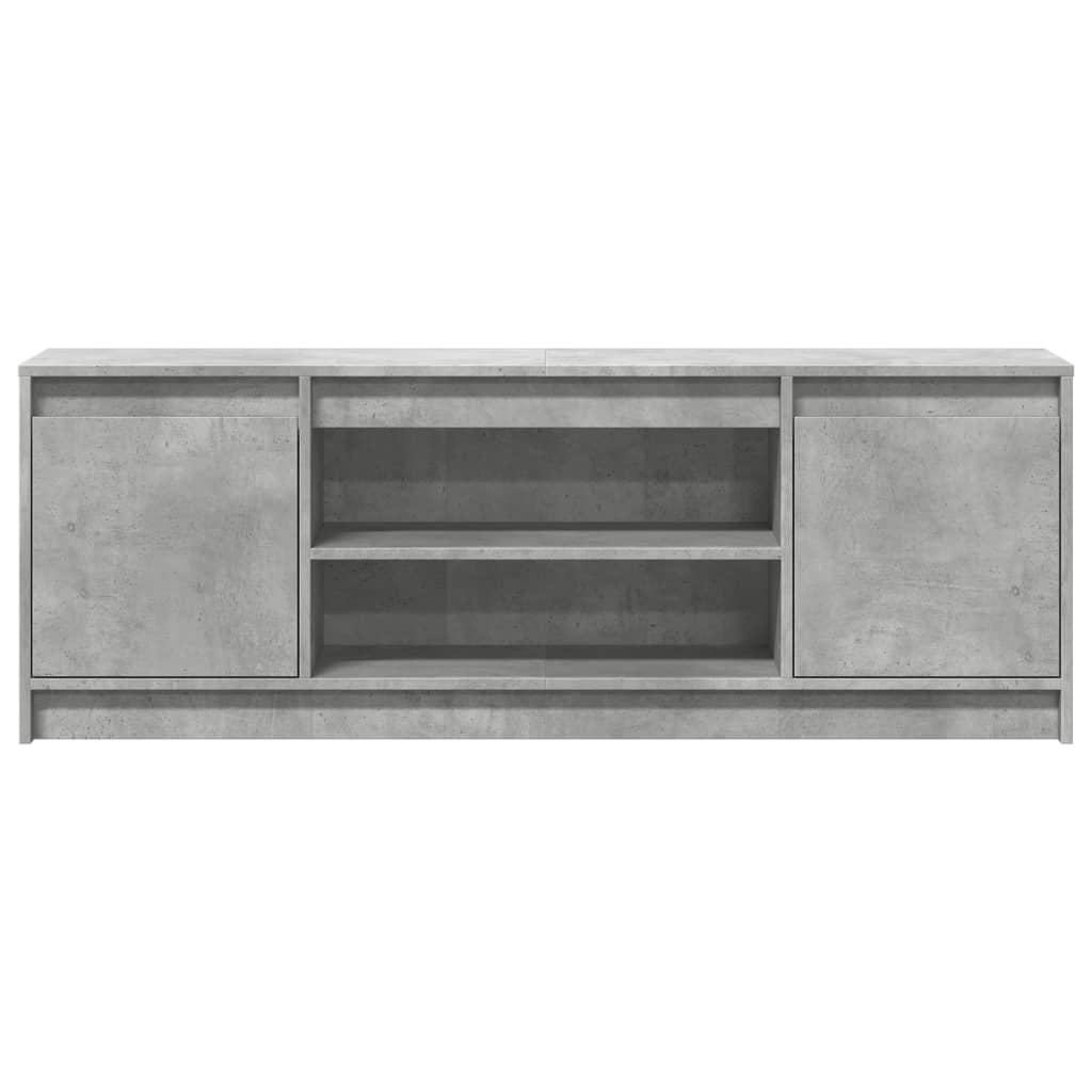 TV-Schrank mit LED-Beleuchtung Betongrau 139,5x34x50 cm