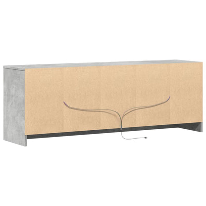 TV-Schrank mit LED-Beleuchtung Betongrau 139,5x34x50 cm