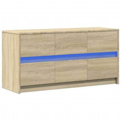 TV-Schrank mit LED-Beleuchtung Sonoma-Eiche 100x34x50 cm