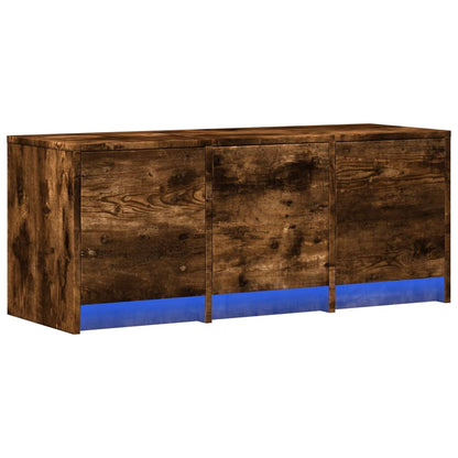 TV-Schrank LED Räuchereiche 97x34x40 cm Holzwerkstoff