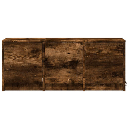 TV-Schrank LED Räuchereiche 97x34x40 cm Holzwerkstoff