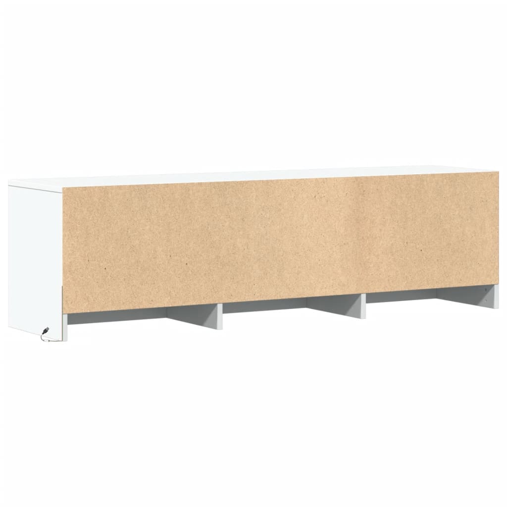 TV-Schrank mit LED-Beleuchtung Weiß 140x34x40 cm Holzwerkstoff