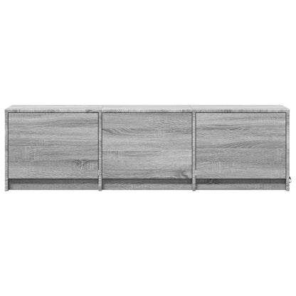 TV-Schrank LED Grau Sonoma 140x34x40 cm Holzwerkstoff