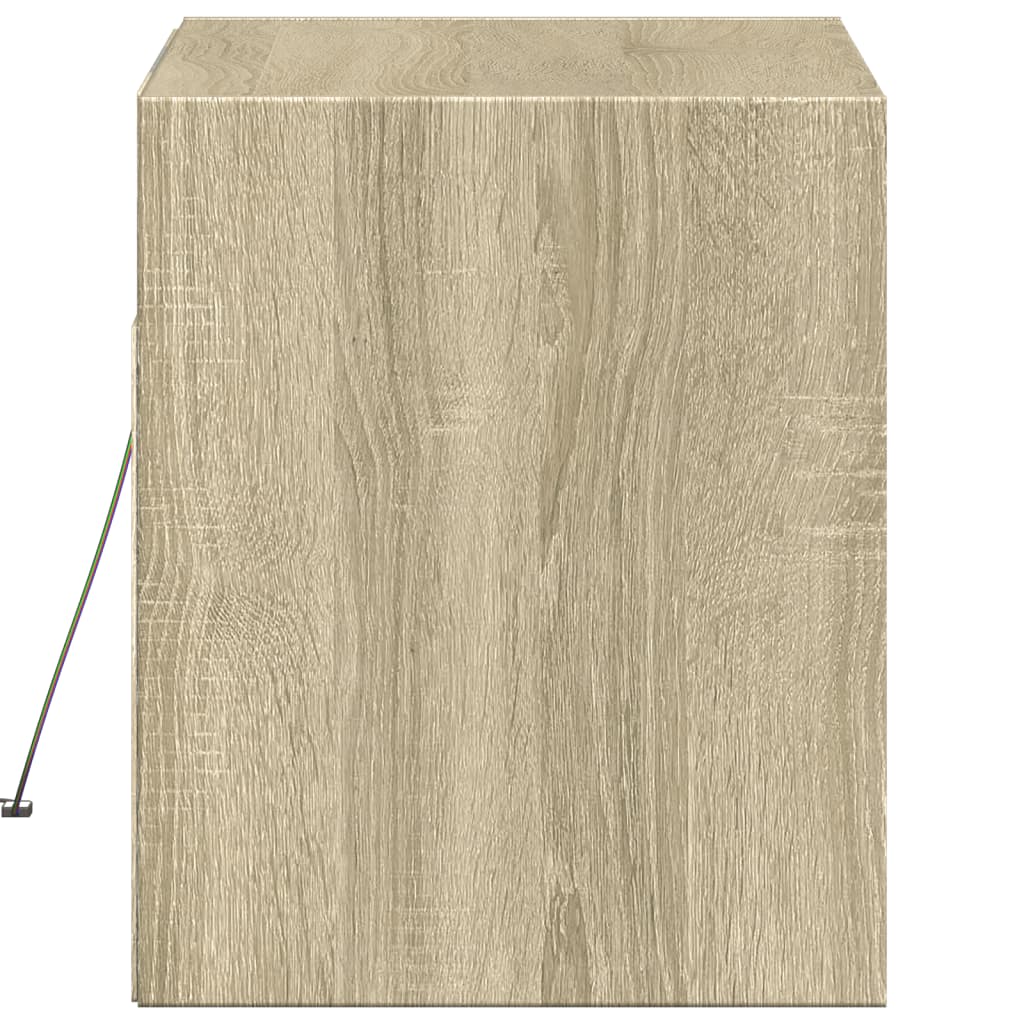 TV-Wandschrank mit LED-Beleuchtung Sonoma-Eiche 80x31x38 cm