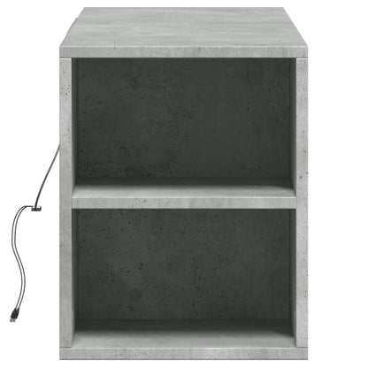 TV-Wandschrank mit LED-Beleuchtung Betongrau 135x31x39,5 cm