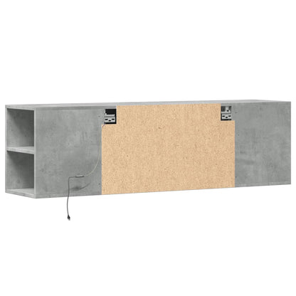 TV-Wandschrank mit LED-Beleuchtung Betongrau 135x31x39,5 cm