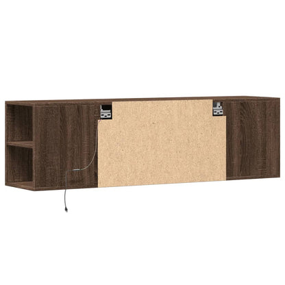 TV-Wandschrank mit LED-Beleuchtung Eichen-Optik 135x31x39,5 cm