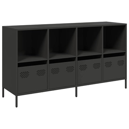 Sideboard Schwarz 135x39x73,5 cm Kaltgewalzter Stahl