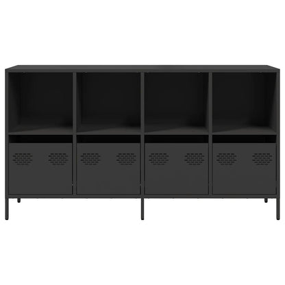 Sideboard Schwarz 135x39x73,5 cm Kaltgewalzter Stahl