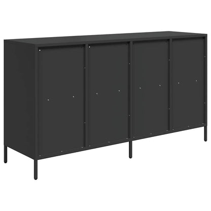 Sideboard Schwarz 135x39x73,5 cm Kaltgewalzter Stahl