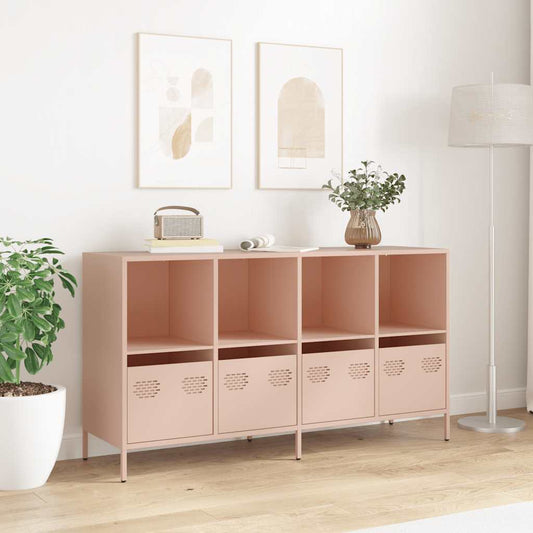 Sideboard Rosa 135x39x73,5 cm Kaltgewalzter Stahl