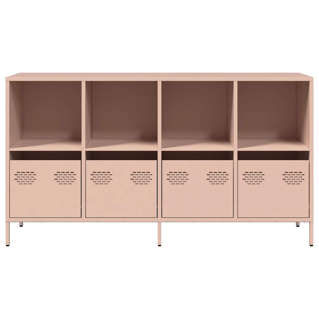 Sideboard Rosa 135x39x73,5 cm Kaltgewalzter Stahl