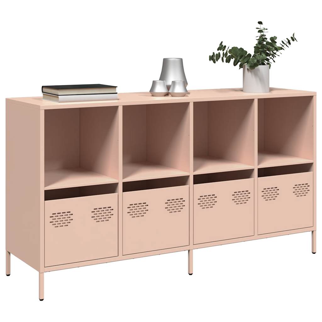 Sideboard Rosa 135x39x73,5 cm Kaltgewalzter Stahl