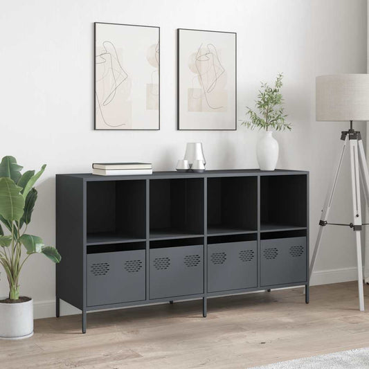 Sideboard Anthrazit 135x39x73,5 cm Kaltgewalzter Stahl