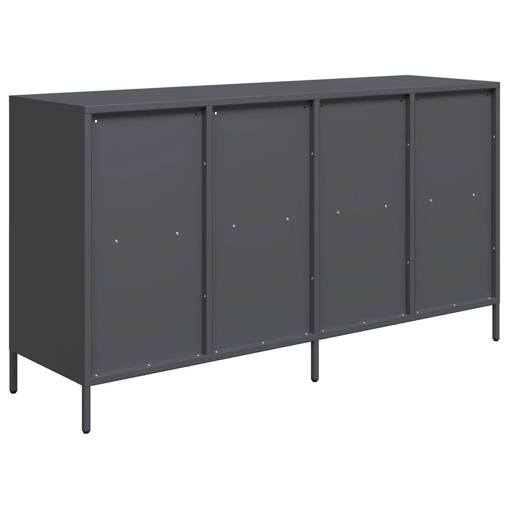 Sideboard Anthrazit 135x39x73,5 cm Kaltgewalzter Stahl