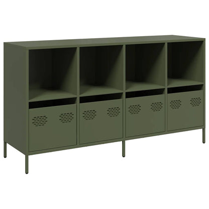 Sideboard Olivgrün 135x39x73,5 cm Kaltgewalzter Stahl